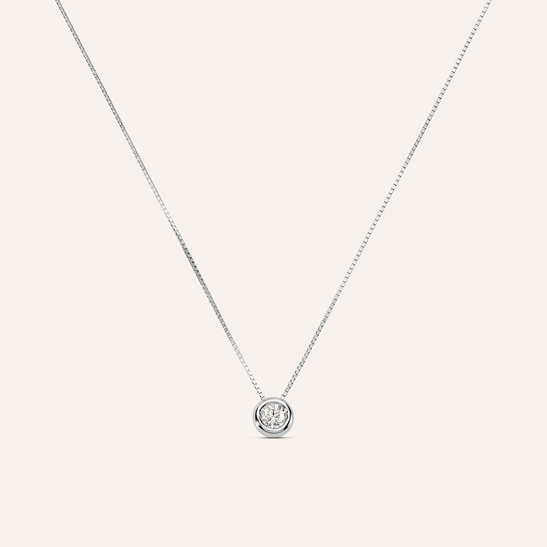 Collana Punto Luce Firmamenti Oro Bianco Diamante - Spannringe Damen | OROVIVO