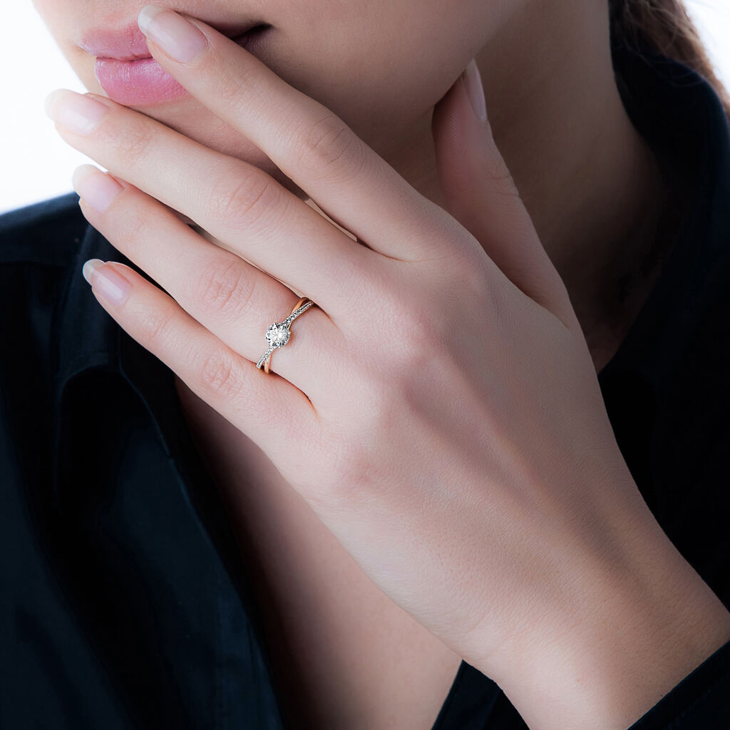 Bague Dana Or Jaune Oxyde De Zirconium - Spannringe Damen | OROVIVO
