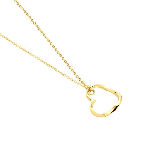 Coeur Twisted Damen Collier Gold 375 (9 Karat) Herz