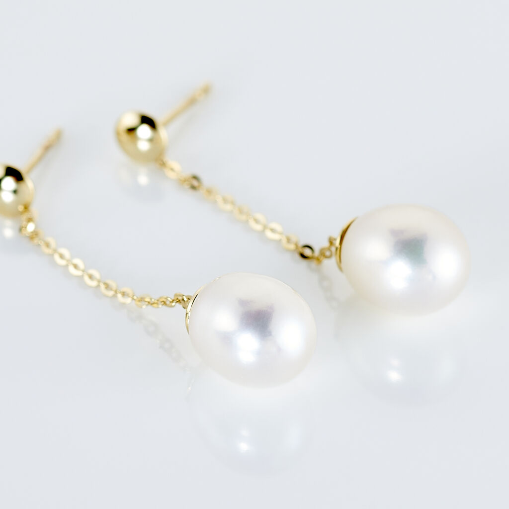 Boucles D'oreilles Or Perle De Culture - Spannringe Damen | OROVIVO