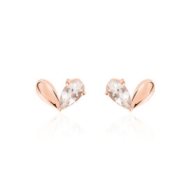 Damen Ohrstecker Roségold 375 Morganit Herz Pinky - Ohrstecker Damen | OROVIVO