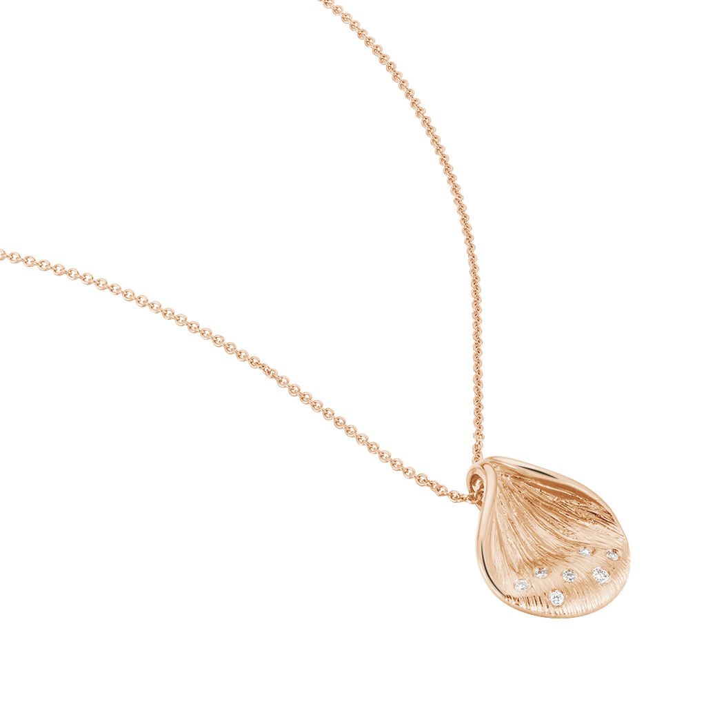 Damen Collier Rosegold 750 Diamant 0,05ct Sea - Halsketten Damen | OROVIVO