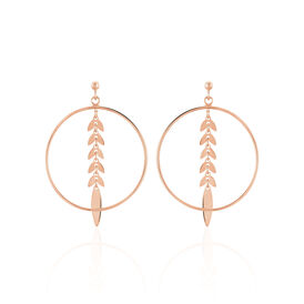 Damen Ohrstecker Lang Silber 925 Rosé Vergoldet - Ohrstecker lang Damen | OROVIVO