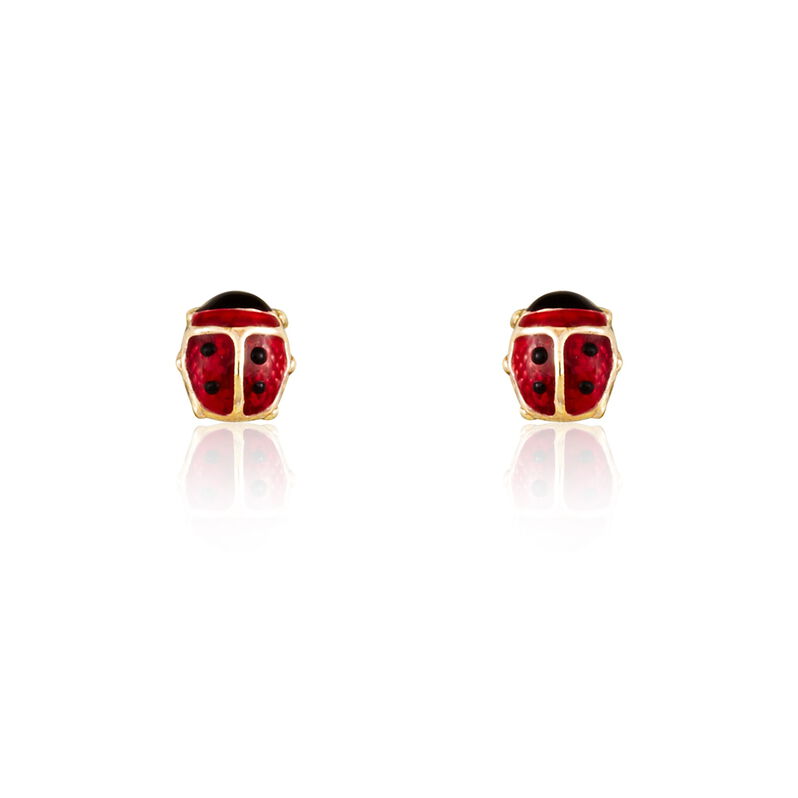Boucles D'oreilles Puces Helidie Coccinelle Or Jaune - Spannringe Kinder | OROVIVO