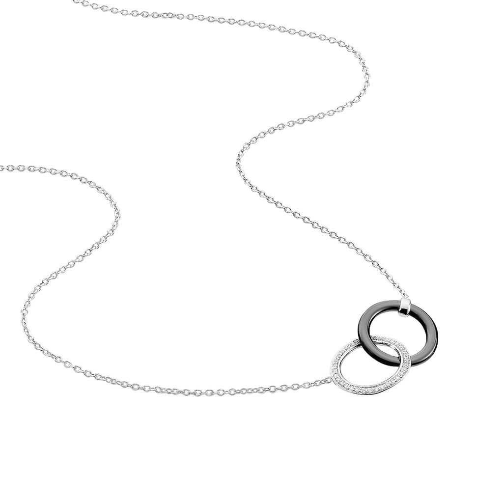 Collier You&me Argent  Et Ceramique - Spannringe Damen | OROVIVO