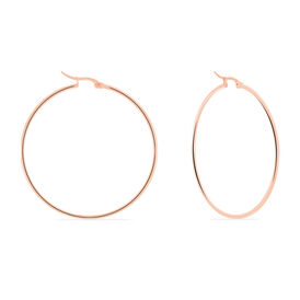 Damen Creolen Edelstahl Rosé Vergoldet 60mm - Creolen Damen | OROVIVO