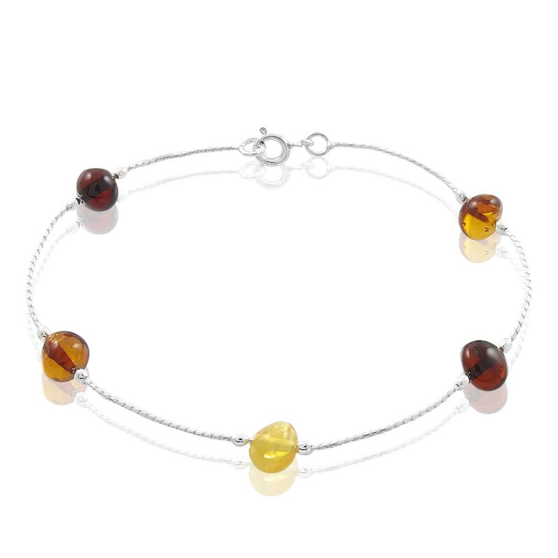 Bracelet Argent Et Ambre - Spannringe Damen | OROVIVO