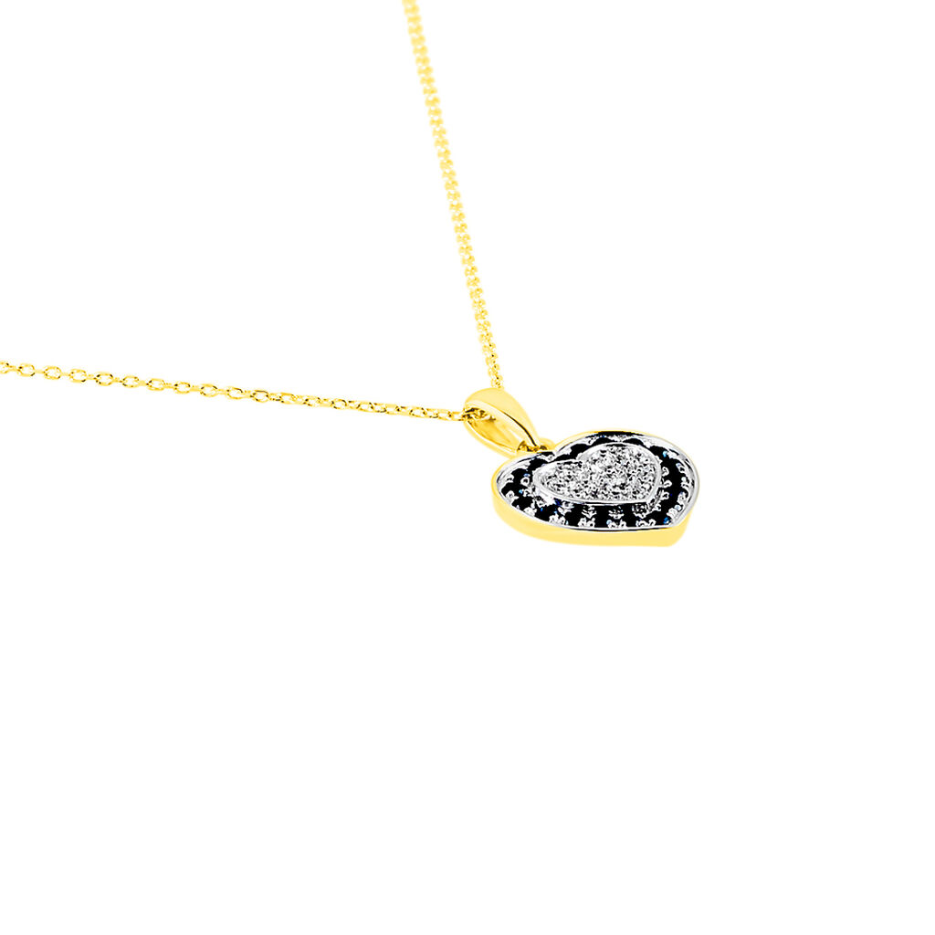 Collier Or Jaune Mair Saphirs Diamants - Spannringe Damen | OROVIVO
