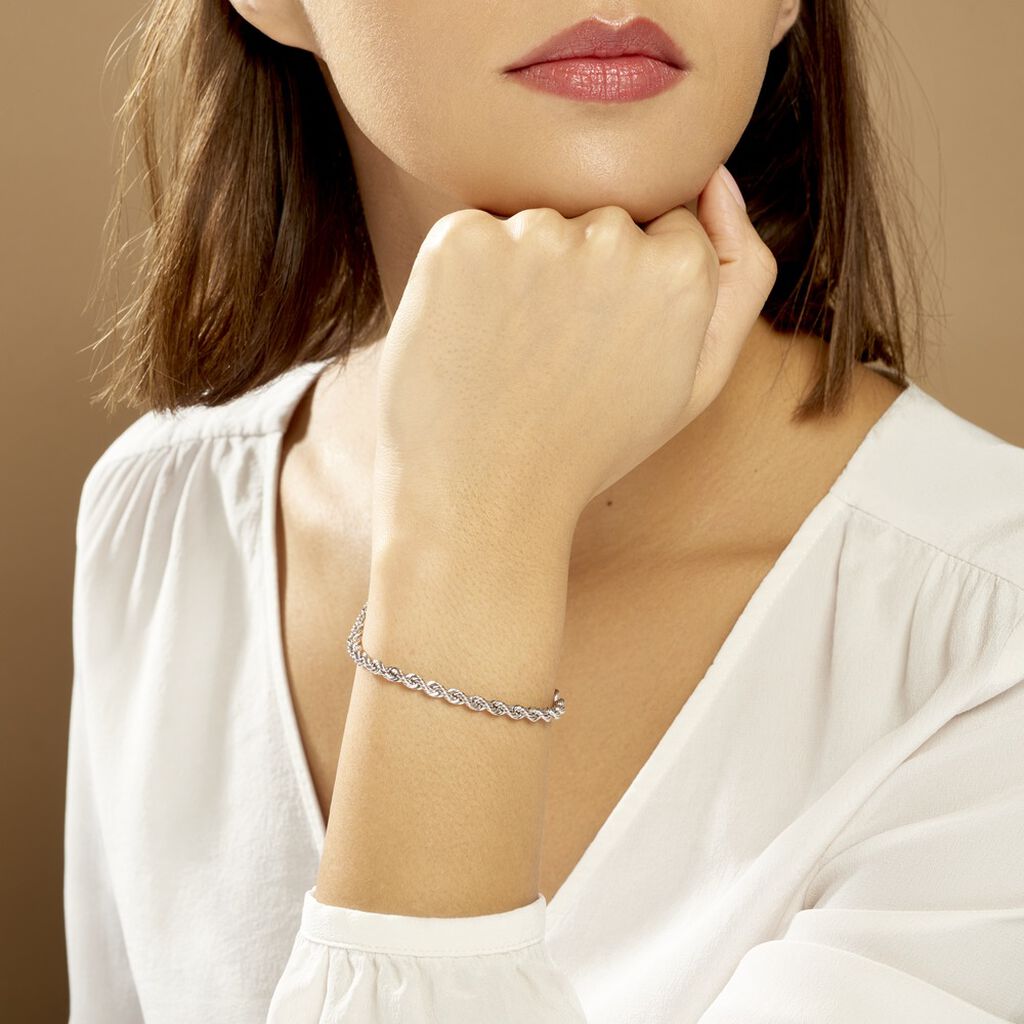 Bracelet Jerry Maille Corde Or Blanc - Spannringe Damen | OROVIVO