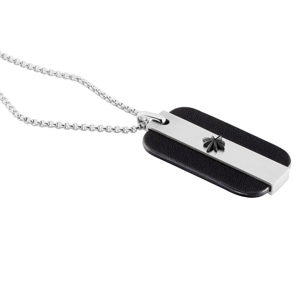 Herren Collier Edelstahl Bicolor Kreuz B 2,5 mm