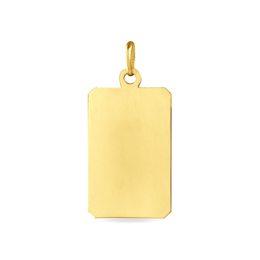 SIRONA GRAVUR Unisex Anh&auml;nger Gold 375 (9 Karat) Rechteckig