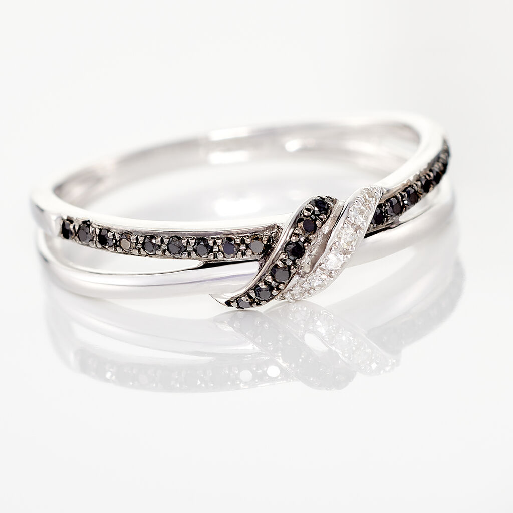 Damenring Weißgold 375 Diamant 0,02ct - Ringe mit Edelsteinen Damen | OROVIVO