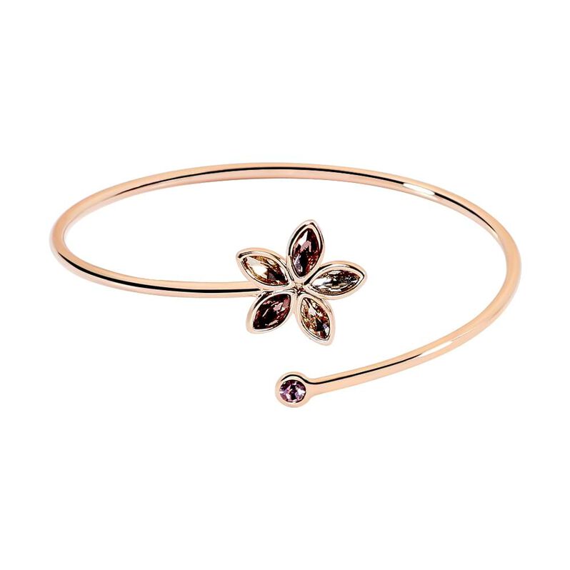 Bracciale bangle in metallo rosato e pietre - Spannringe Damen | OROVIVO