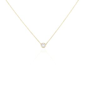 Damen Halskette 18 Karat Vergoldet Zirkonia 8mm Malena - Ketten mit Anhänger Damen | OROVIVO
