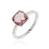 Rosi Damen Ring Silber Silber 925 Zirkonia Rosé Hexagon