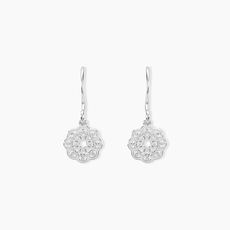Boucles D'oreilles Pendantes Lynne Argent Weiss - Spannringe Damen | OROVIVO