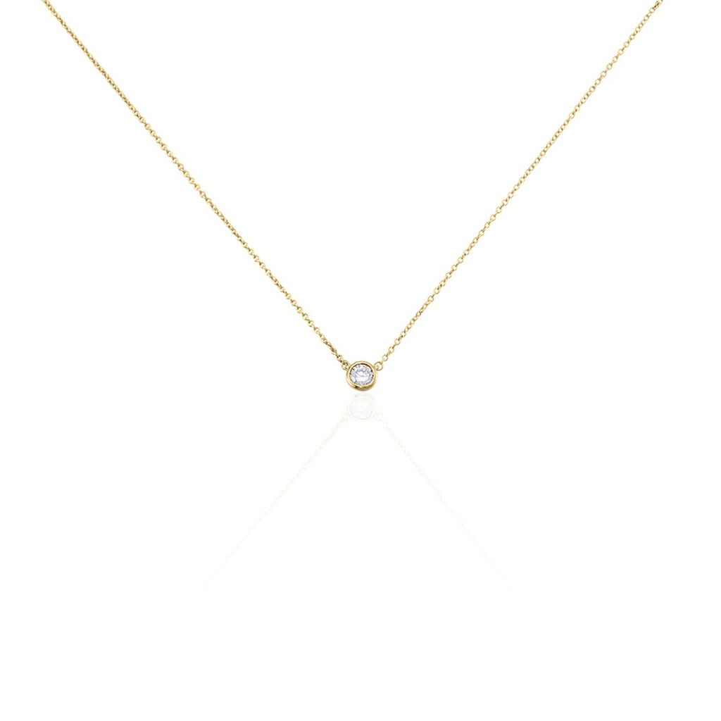 Damen Collier Vergoldet Zirkonia Malena 6,00mm - Halsketten Damen | OROVIVO