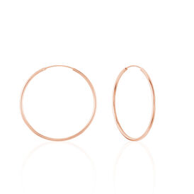Damen Creolen Silber 925 Rosé Vergoldet 40mm - Creolen Damen | OROVIVO