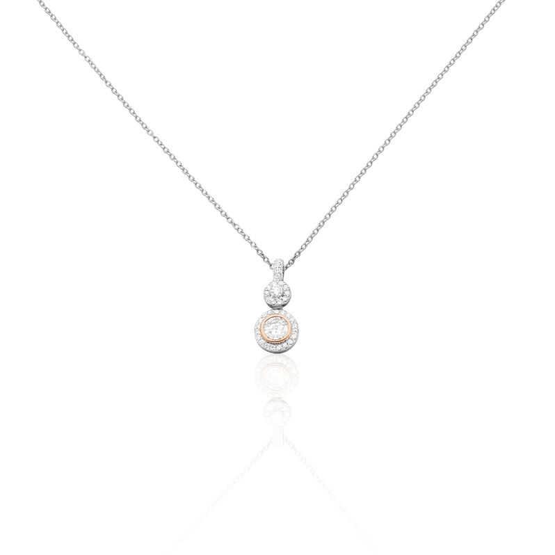 PLAMENA Damen Collier Silber 925 Zirkonia Wei&szlig; - Halsketten Damen | OROVIVO