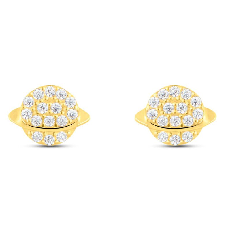 Orecchini Lobo Bon Ton Oro Giallo Cubic Zirconia - Spannringe Damen | OROVIVO