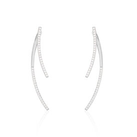Damen Ohrstecker Lang Silber 925 Zirkonia Zachary - Ohrstecker lang Damen | OROVIVO