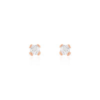 Damen Ohrstecker Rosegold 375 Zirkonia Doreen Carre 3,00mm 