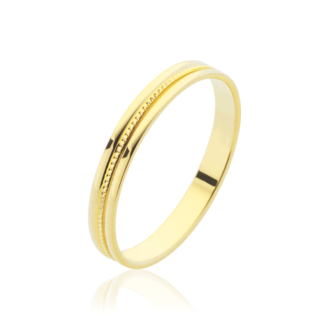 Alliance Perlee Ruban Plat Or Jaune - Spannringe Unisex | OROVIVO