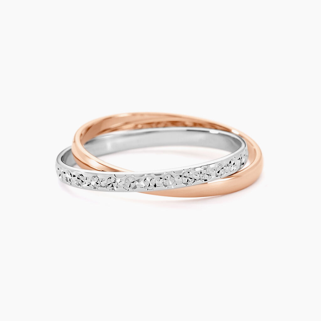 Alliance Or Bicolore Entrelacee - Spannringe Unisex | OROVIVO