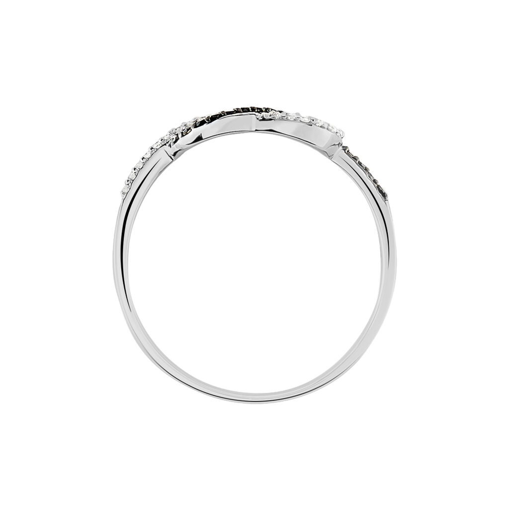 Bague Aman Or Weiss Nœud Marin Diamants - Spannringe Damen | OROVIVO