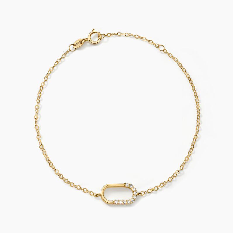 Bracelet Arnaldo Or Jaune Oxyde De Zirconium - Spannringe Damen | OROVIVO