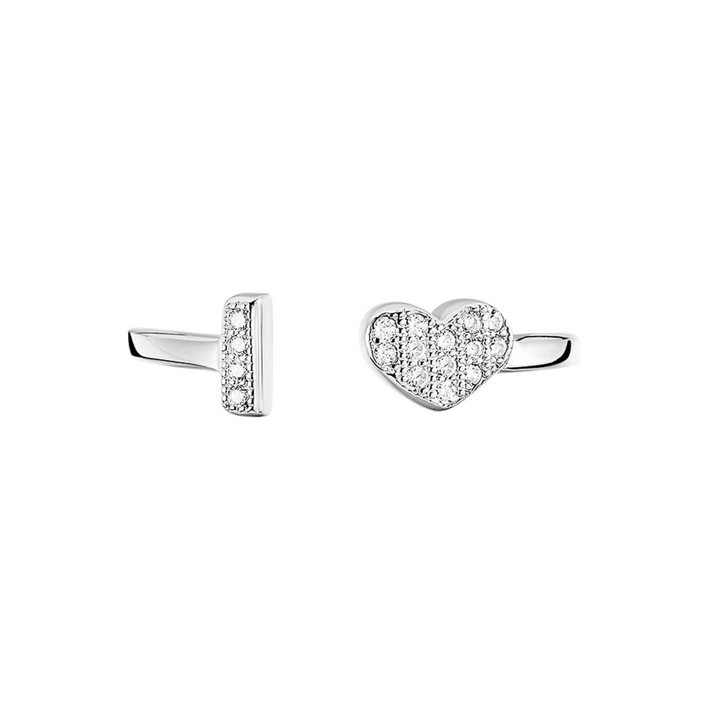Bague Tiama Argent Blanc Oxyde De Zirconium - Spannringe Damen | OROVIVO