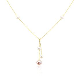 Damen Halskette Silber 925 Vergoldet Zuchtperlen - Ketten mit Anhänger Damen | OROVIVO
