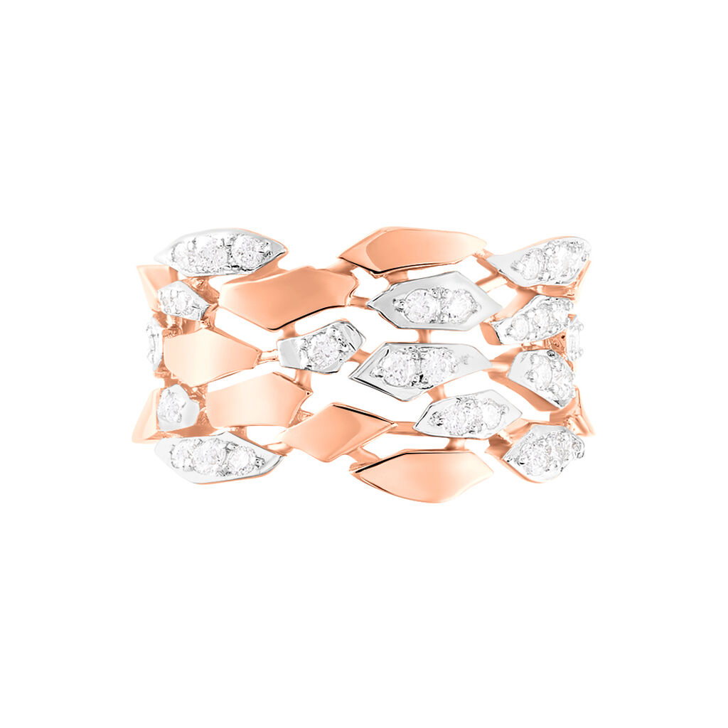 Damen Ring Rosegold 750 Diamant 0,47ct Ita  - Ringe mit Stein Damen | OROVIVO