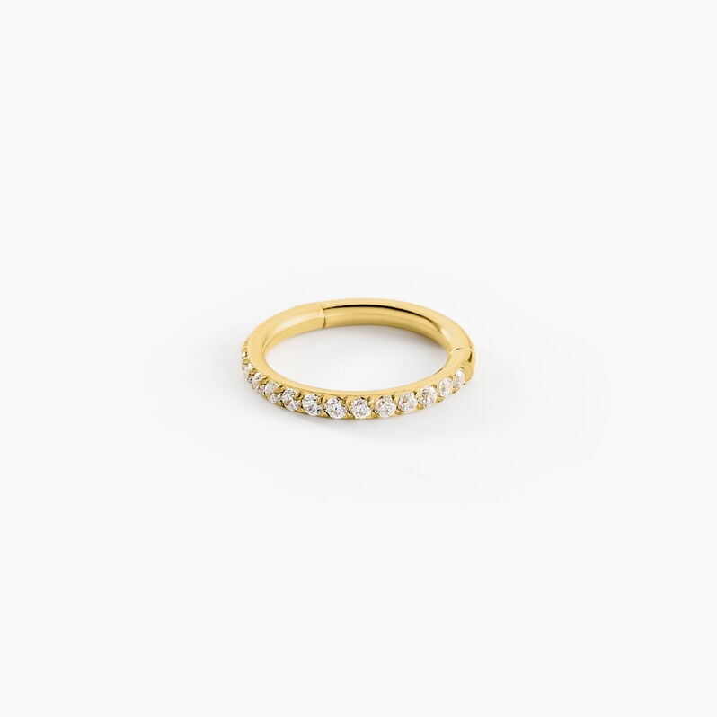 Piercing Maarta Titane Doré Oxyde De Zirconium - Spannringe Damen | OROVIVO