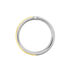 MOLLY Damen Ring Titan Bicolor Gelb/Silber Zirkonia Wei&szlig; 0,1 ct B 5 mm