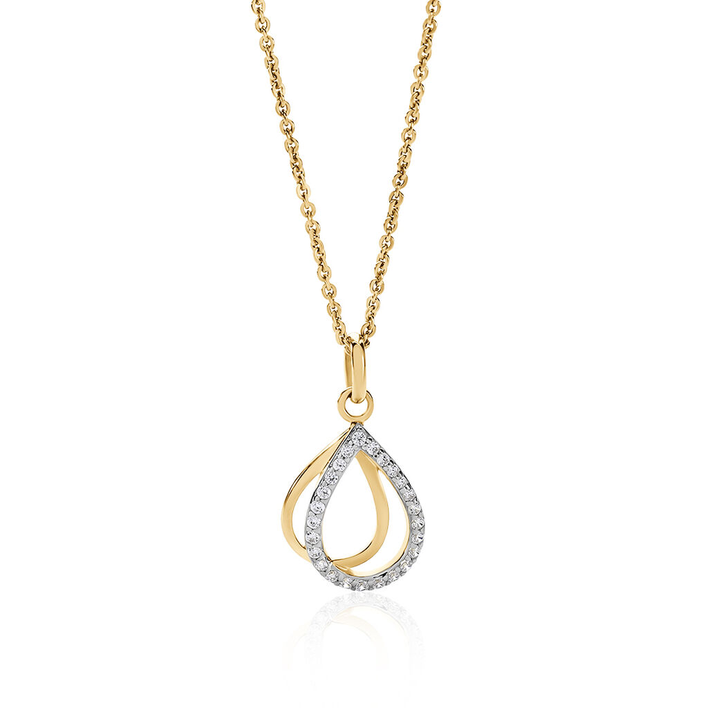 Damen Anhänger Gold Bicolor Gold/Silber 375 Geometrisch Tuizo - Schmuckanhänger Damen | OROVIVO