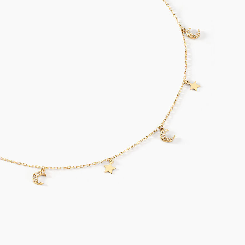 Collier Sterling Or Jaune Oxyde De Zirconium - Spannringe Damen | OROVIVO