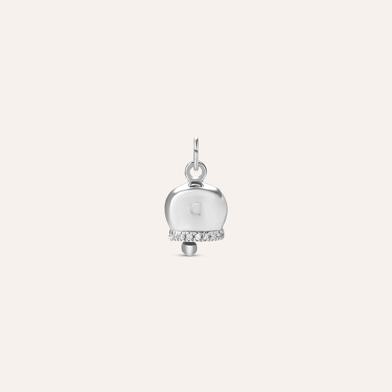 Pendente Saluti&Baci Campanella Love Beats Argento Rodiato Cubic Zirconia - Spannringe Damen | OROVIVO