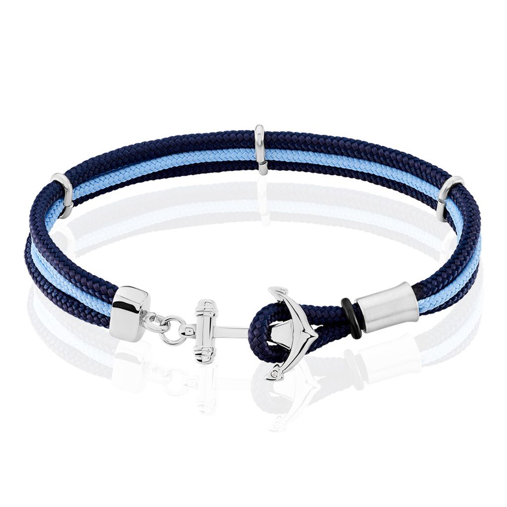 ALEN Herren Armband Stoff Blau Knoten