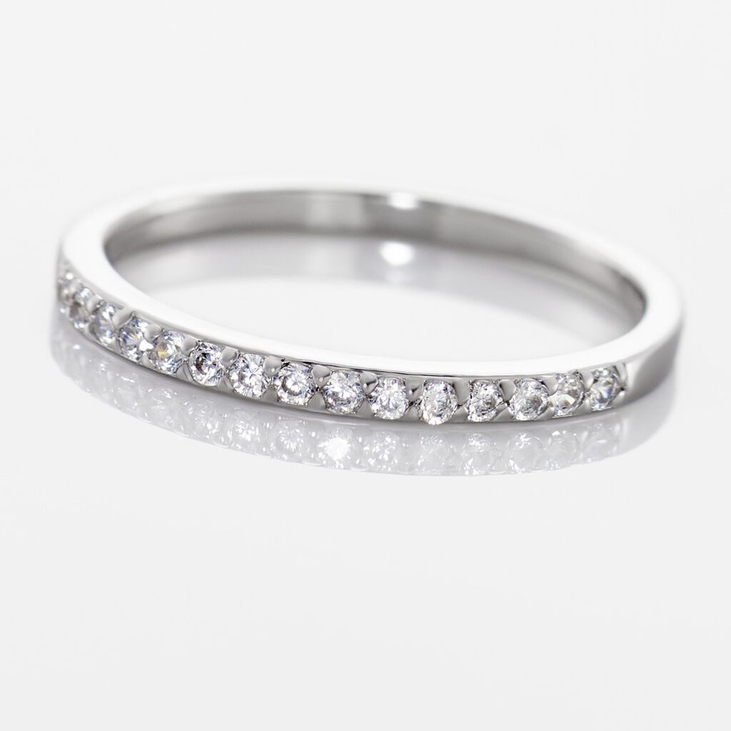 MIRA Damen Ring Silber 925 Zirkonia Wei&szlig; 0,220 ct B 1,59 mm