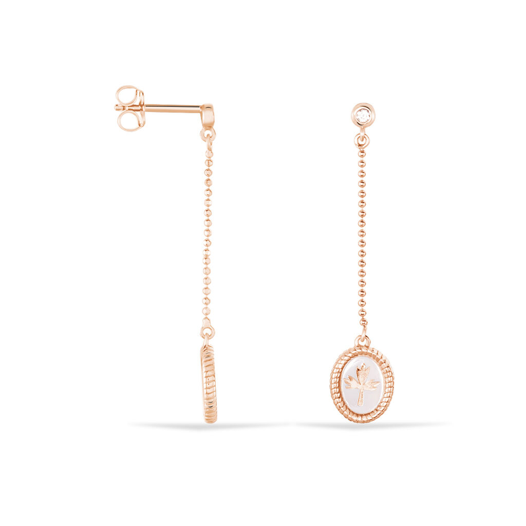 Damen Ohrstecker Lang Silber 925 Rosé Vergoldet - Ohrstecker Damen | OROVIVO