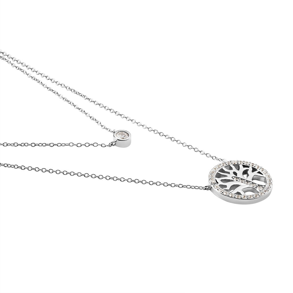 Damen Collier Silber 925 Zirkonia - Halsketten Damen | OROVIVO