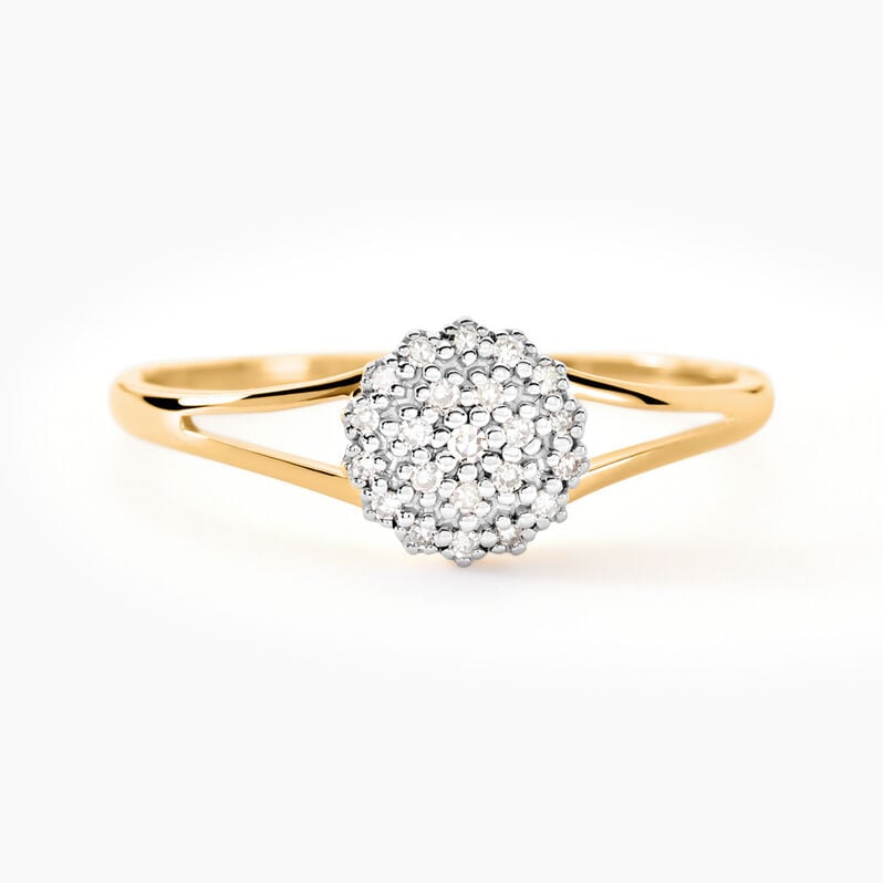 Bague Or Jaune Aspasia Diamants - Spannringe Damen | OROVIVO