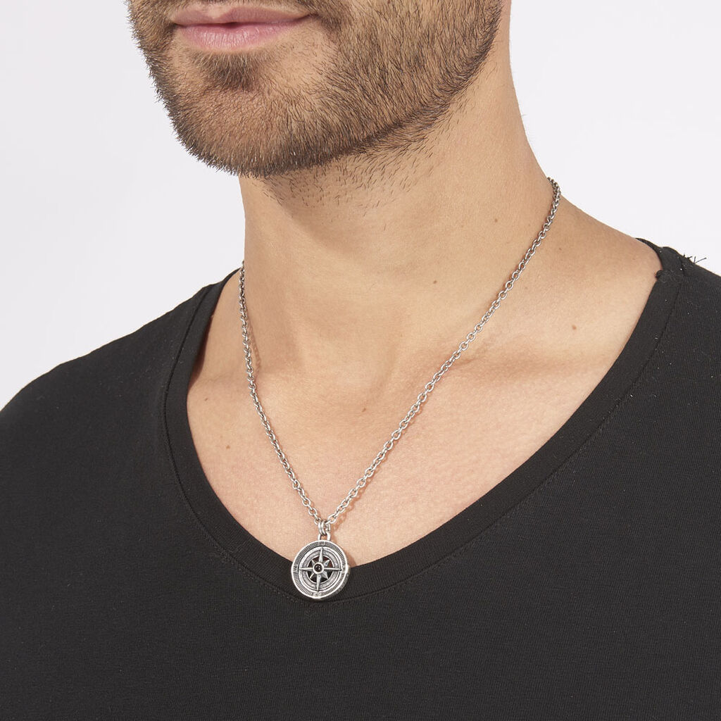 Herren Halskette Edelstahl Kompass - Halsketten Herren | OROVIVO