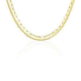Damen Halskette Edelstahl Vergoldet Gliederkette - Ketten ohne Stein Damen | OROVIVO