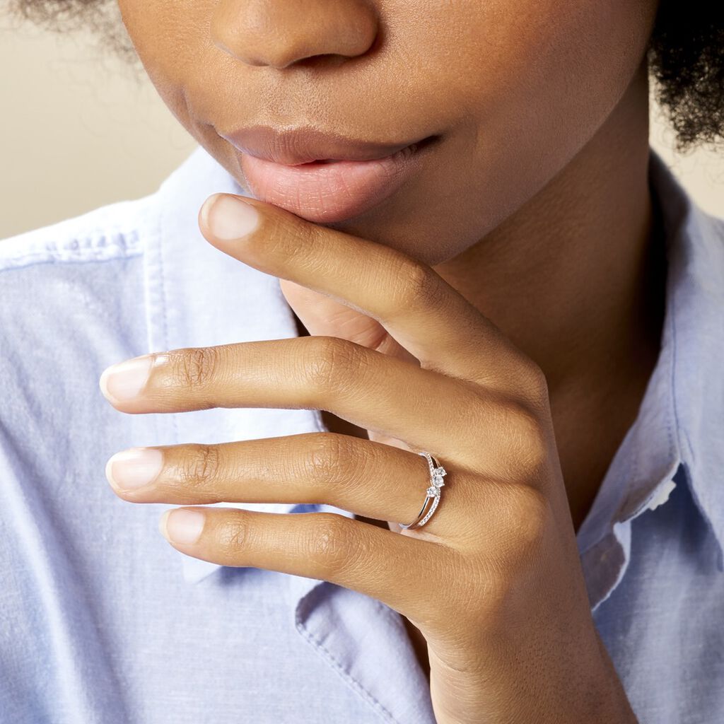 Bague Milena Or Weiss Oxydes - Spannringe Damen | OROVIVO