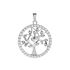 Damen Anhänger Silber Silber 925 Zirkonia Weiß Baum B 22,7 mm