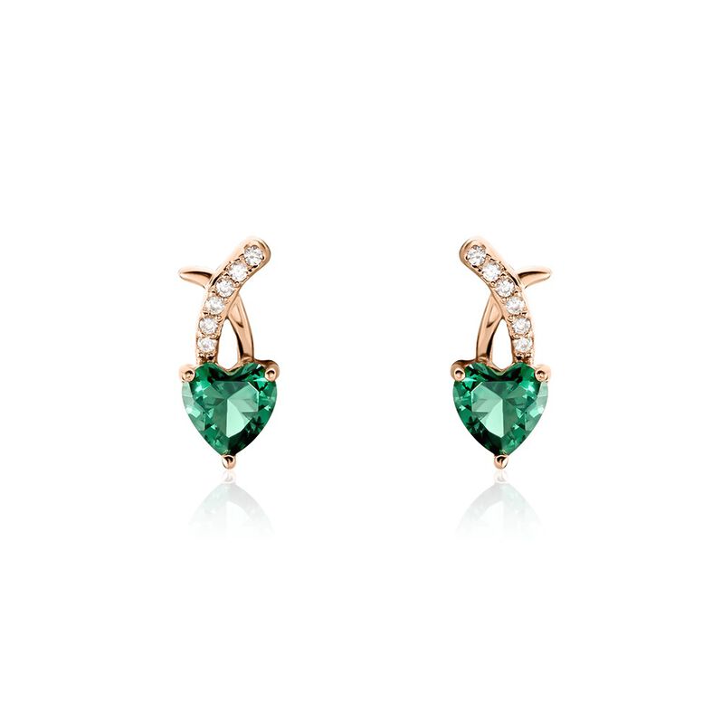 Boucles D'oreilles Puces Argent Rose Avalon Oxyde De Zirconium - Spannringe Damen | OROVIVO