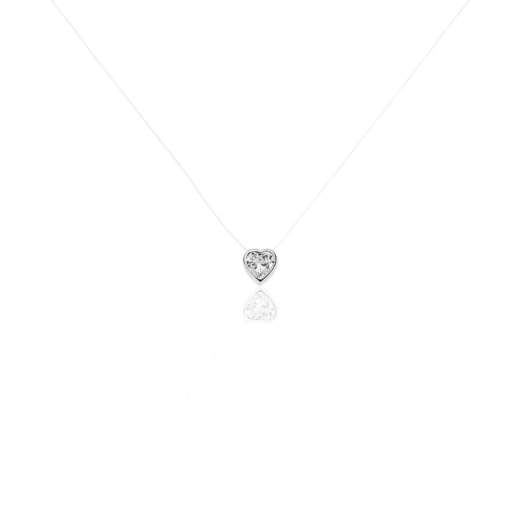Collier Nylon Argent Blanc Oxyde De Zirconium - Spannringe Damen | OROVIVO