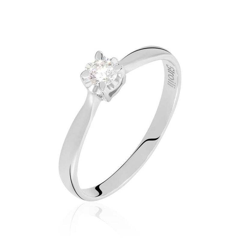 Anello Solitario Diamazing Oro Bianco Diamante - Spannringe Damen | OROVIVO